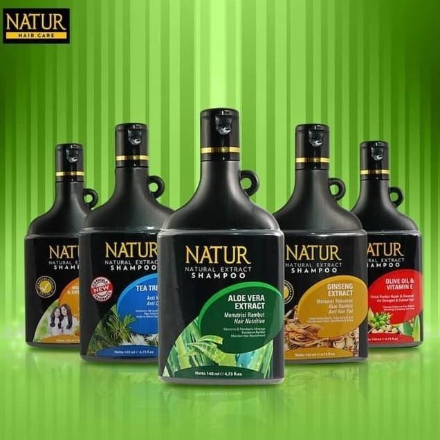 Jual NATUR Natural Extract Hair Shampoo Shampo Rambut Ginseng / Tea ...