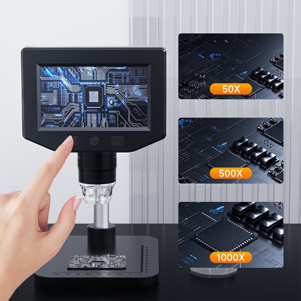 Jual 4.3 inch Digital Microscope Camera HD Inspection 1080P 1000X ...