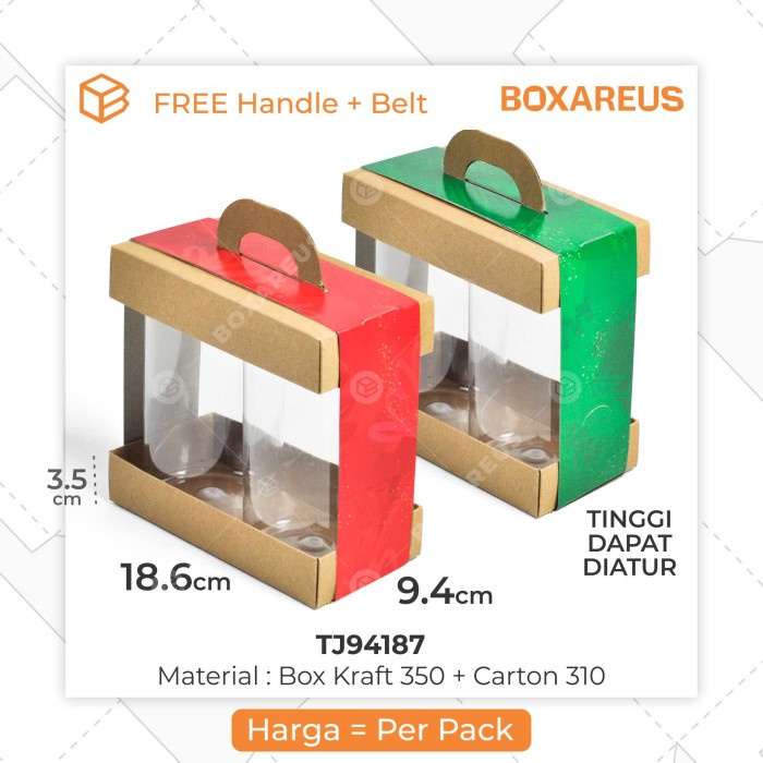 Jual ADT- Box Toples Kue Kering Jar Plastik Packaging Kemasan Cookies ...