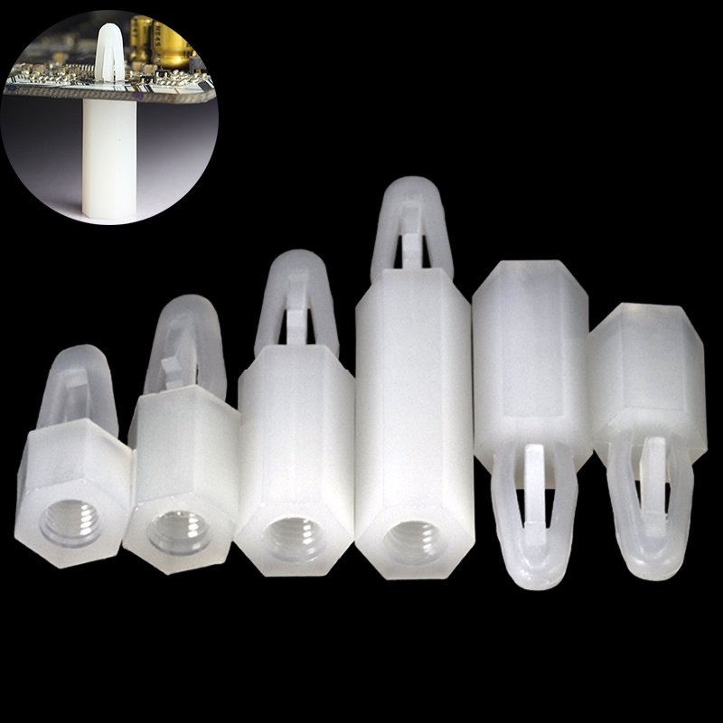 Jual M3 M4 Nylon Standoff Post Hexagonal Threaded Screw Spacer For Pcb ...