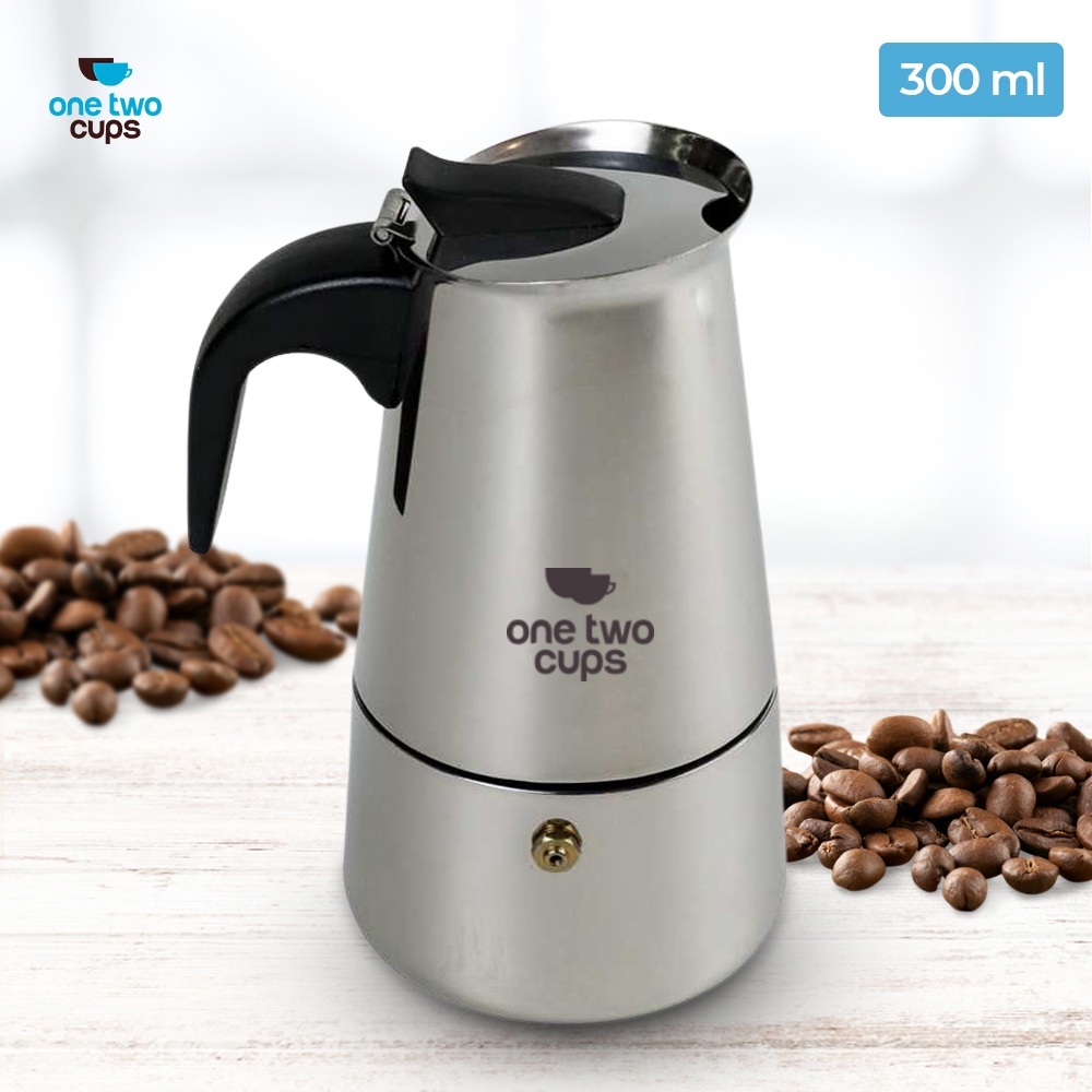Jual HUMMI X One Two Cups Moka Pot Espresso Coffee Maker Stovetop 6 Cup ...