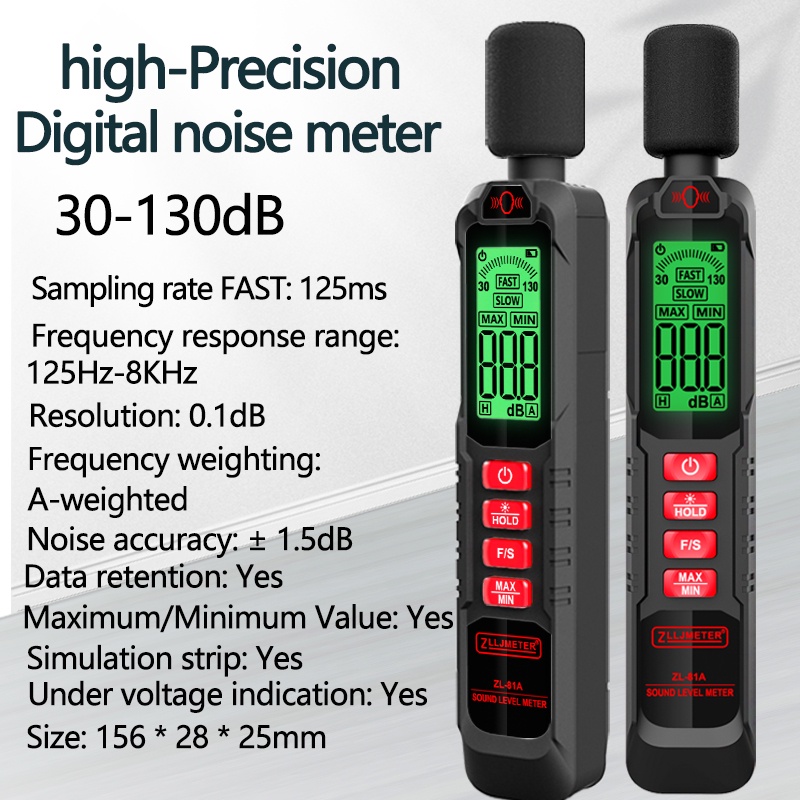 Jual New Digital Noise Meter Sound Level Meter Handheld DB Meter A ...