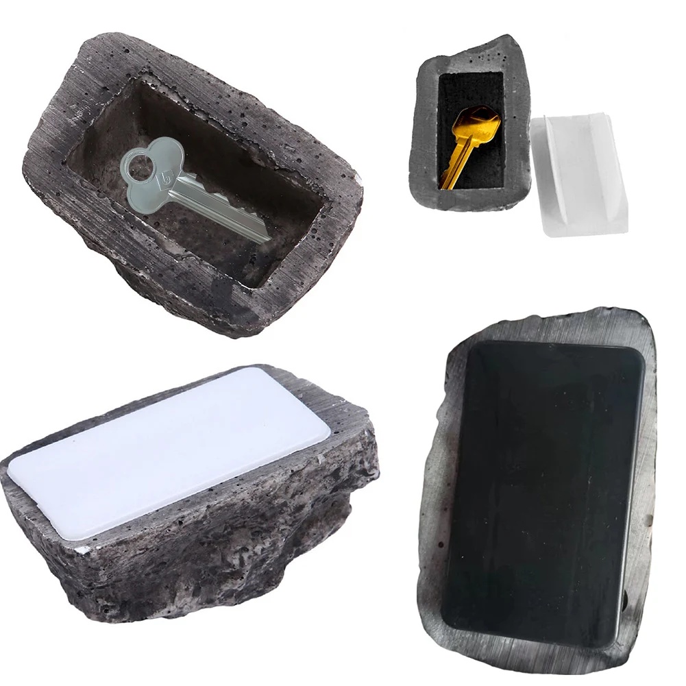 Jual Hide-a-Spare-Key Fake Rock Garden Key Box Rock Hide Keys In Stone ...
