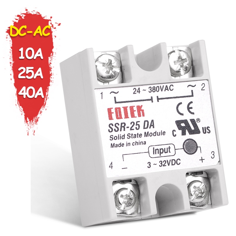 Jual SALE Solid State Relay DC-AC 10A 25A 40A Voltage 12V 3-32V DC TO ...