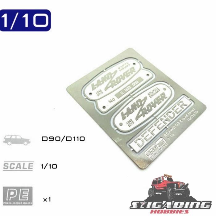 Jual PREMIUM METAL PLAT LOGO EMBLEM RC 1/10 D90 D110 LAND ROVER ...
