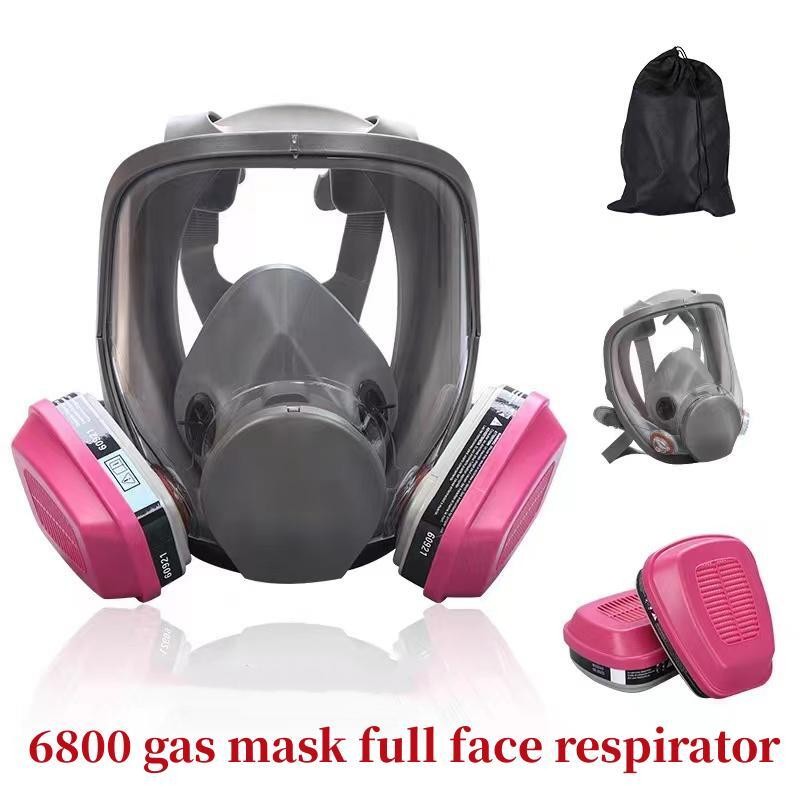 Jual 6800 Gas Mask Full Face Respirator] Paint Mask For Painting ...