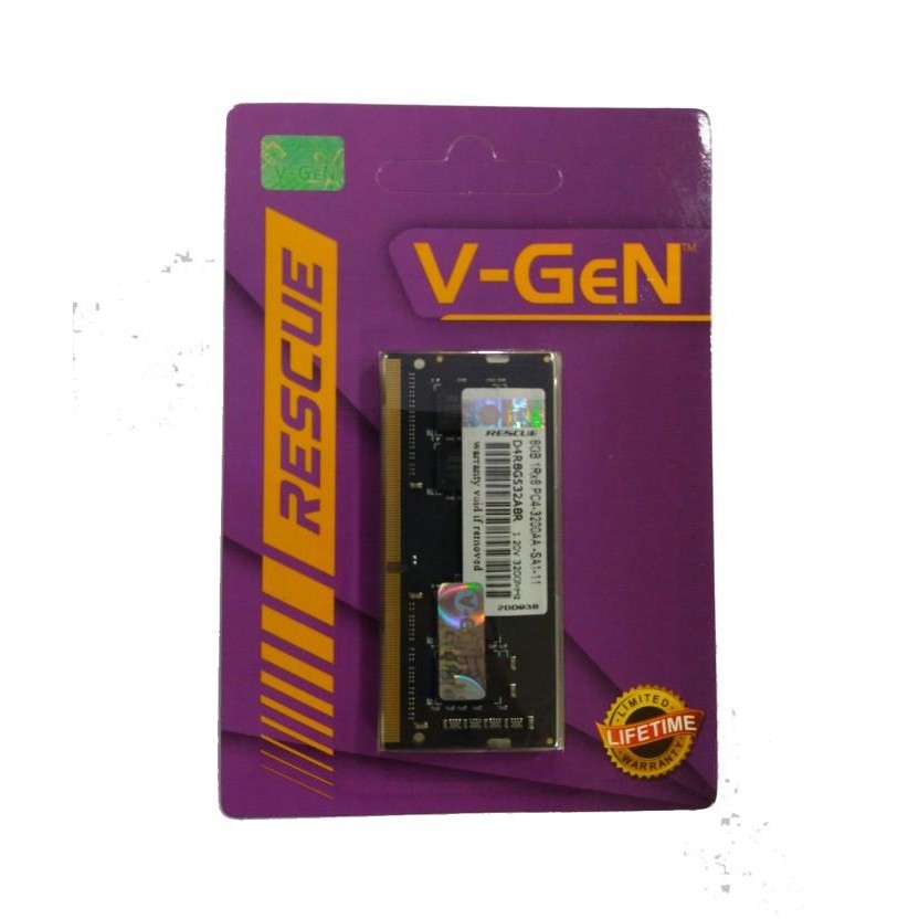 Jual RAM V-GeN DDR4 SODimm RESCUE 8GB PC25600/3200Mhz (Memory Laptop ...