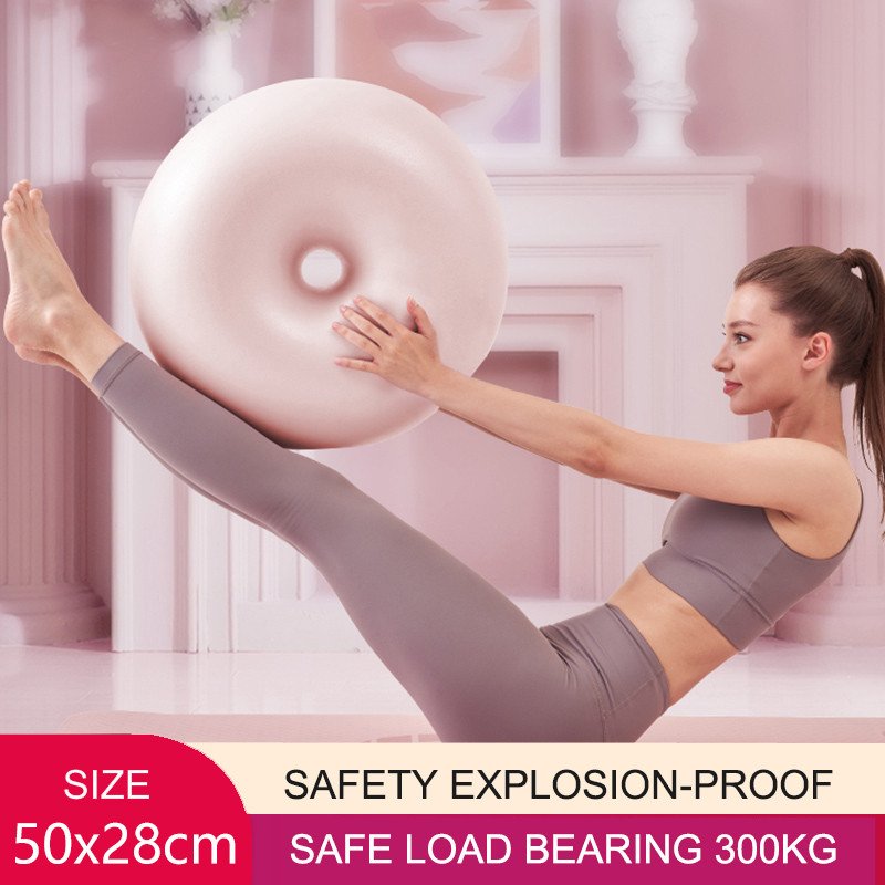Jual 50cm Donut Yoga Balls Explosion-proof Fitness Gym Fitball Sport ...