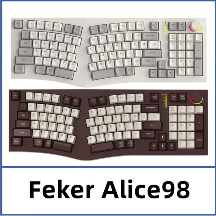 Jual Feker Alice98 Mechanical Keyboard Ergonomic RGB Hot Swap Bluetooth ...