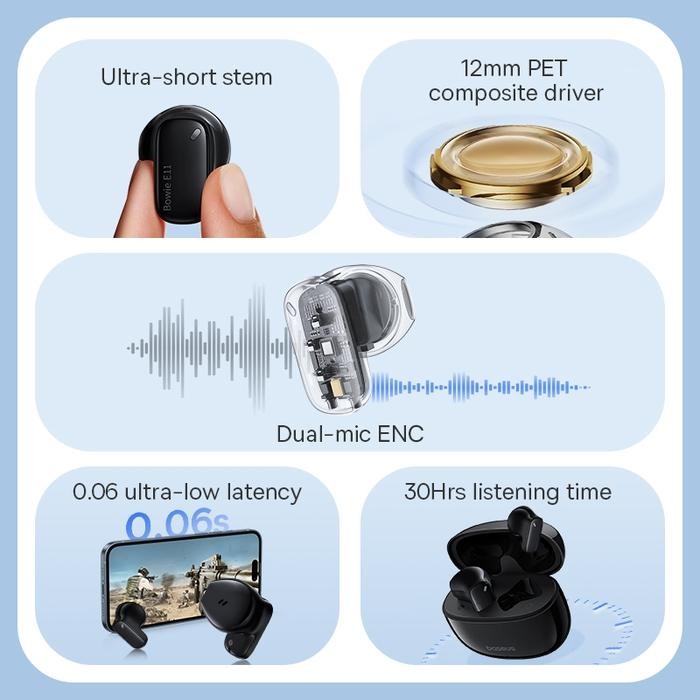 Jual Baseus Bowie E11 TWS True Wireless Earbuds Headset Bluetooth HiFi ...