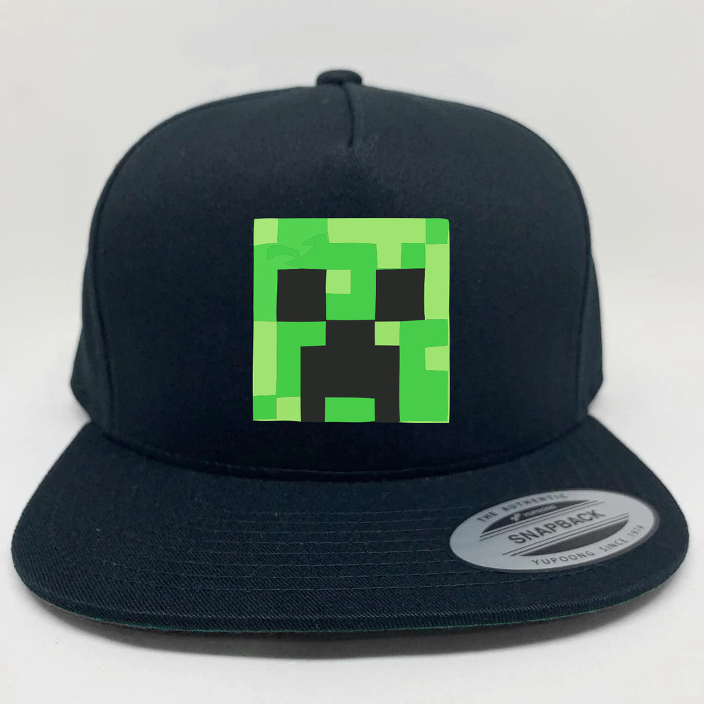 Jual Topi snapback Minecraft Gaming Creeper Head Logo 3D | Shopee Indonesia