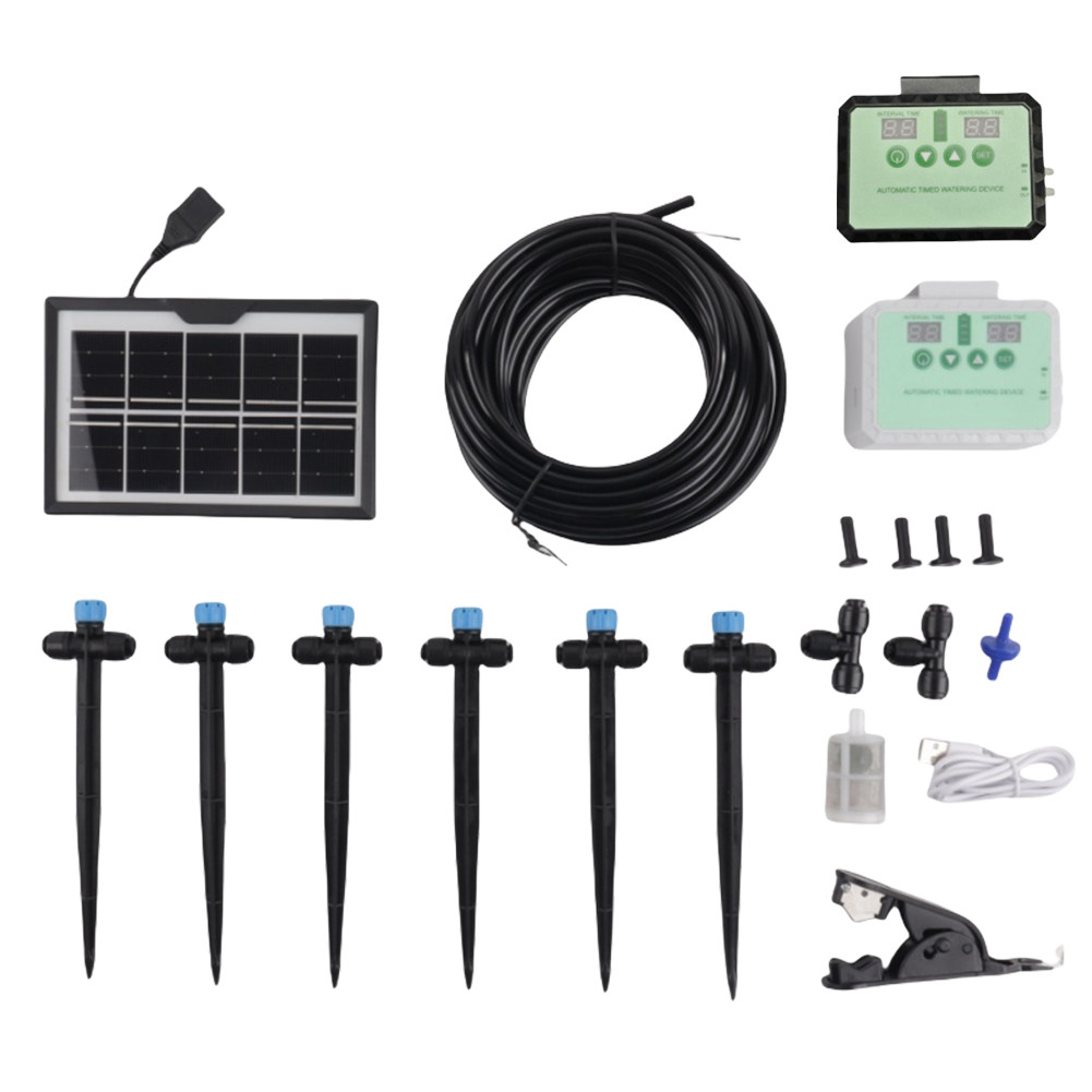 Jual Drip Irrigation Kit Adjustable Solar Drip Irrigation System Timer ...