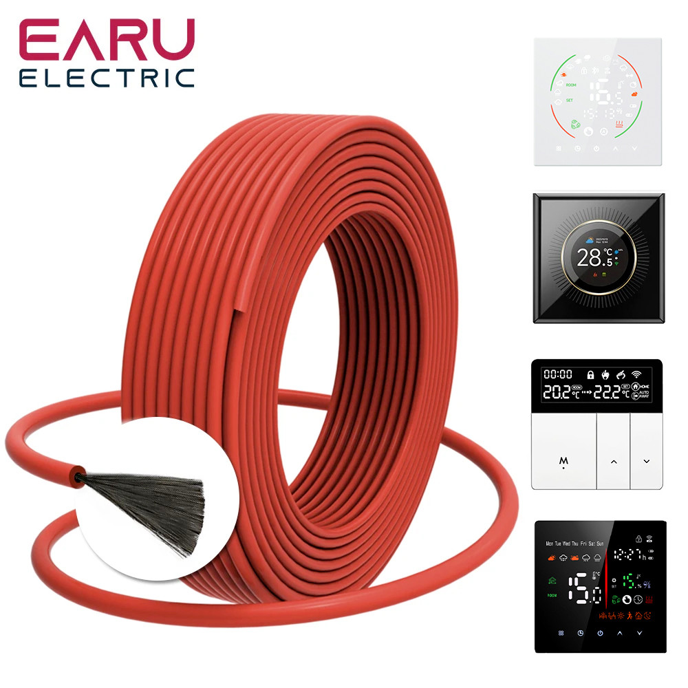 Jual NEW 100M 200M Infrared Warm Floor Cable 12K 33ohm/m Electric ...