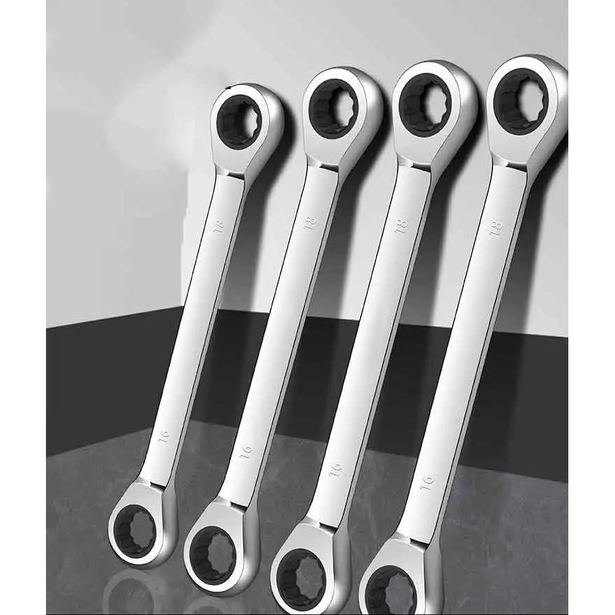 Jual Double Head Ratchet Wrench Two-way Forward and Reverse Adjustable ...