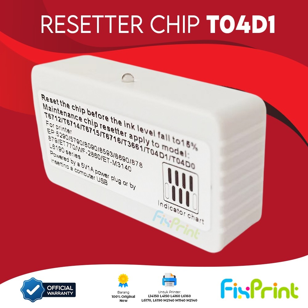 Jual Resetter Chip Maintenance Box Epson T04D1 T3661 T6716 Printer ...