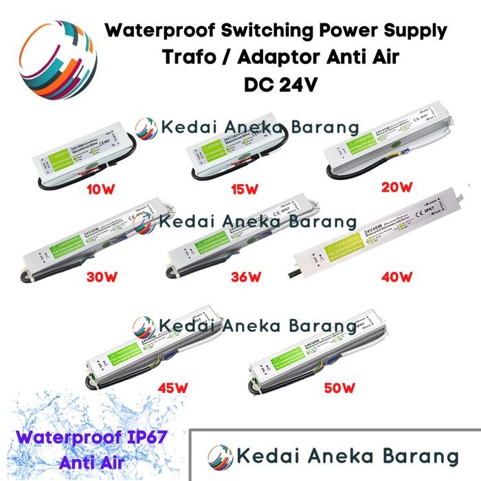Jual Waterproof Power Supply Trafo Adaptor LED Driver Outdoor IP67 24V ...