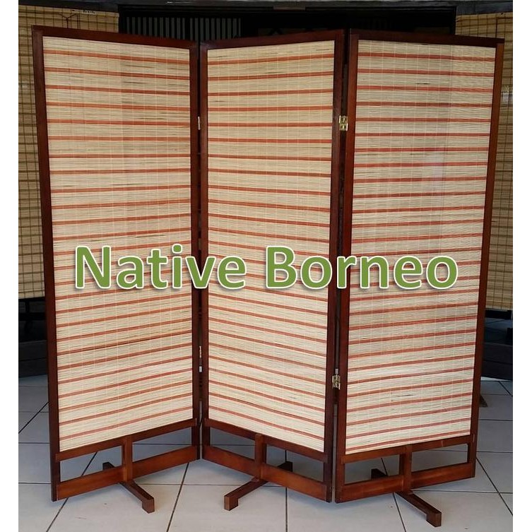 Jual Partisi [V011] - Partisi Kayu Kombinasi Rotan, Sketsel, Penyekat ...