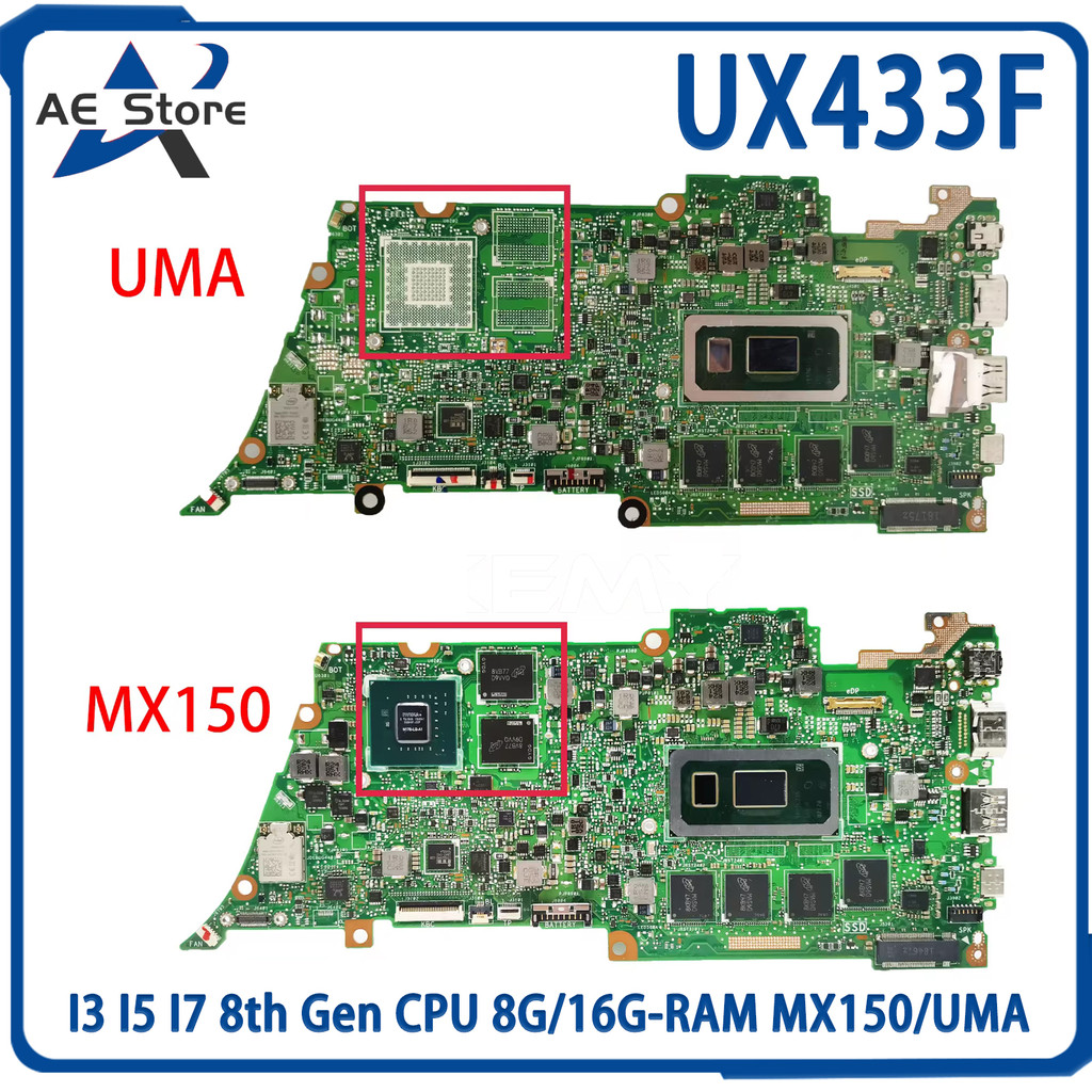 UX433FN Motherboard For ASUS Zenbook 14 UX433FA UX433F UX433 8G/16G I3 I5 I7