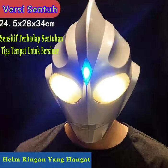 Jual Topeng Ultraman Dewasa Anak Cosplay Tiga Tutup Kepala Helm Tutup ...