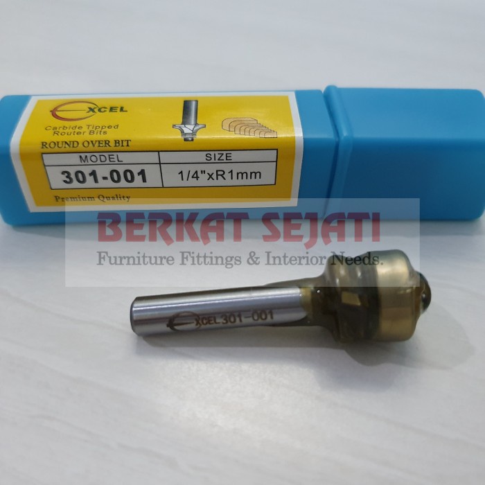 Jual JTTOP MATA ROUTER UNTUK EDGING R1 (1MM) ROUND OVER BITS TRIMMER ...