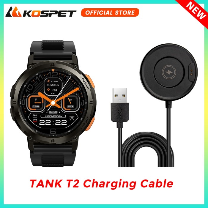 Jual Original Magnetic Charging Cable for KOSPET TANK T2 Smartwatch ...
