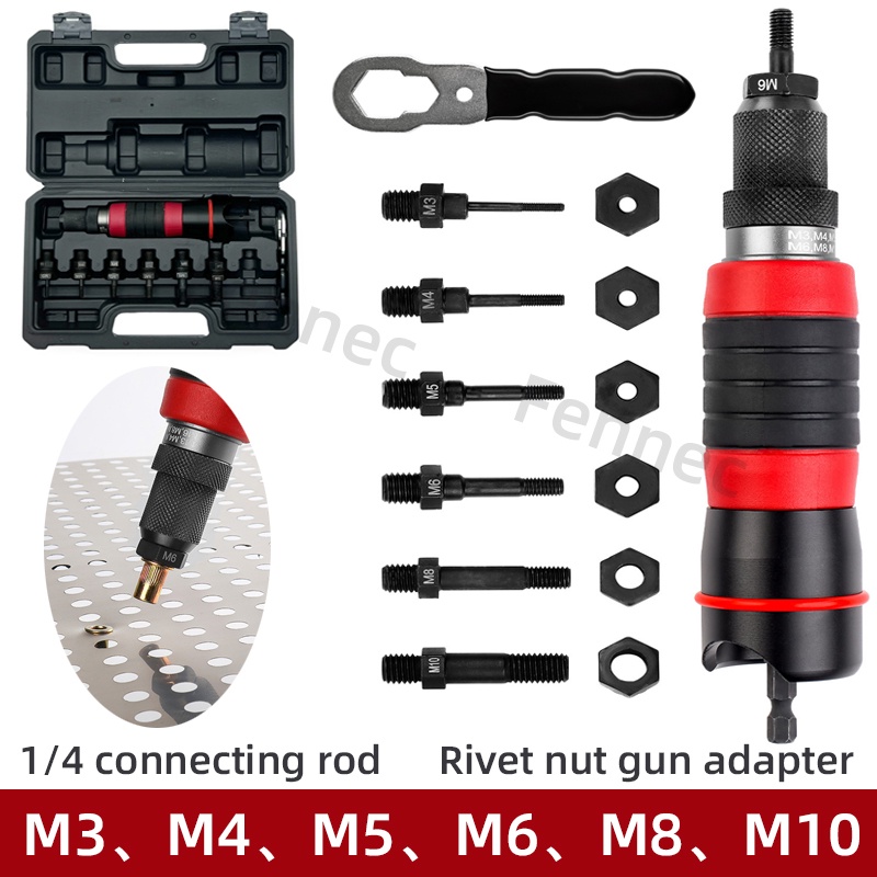 Jual M3~M10 Home Nut Riveting Machine Electric Rivet Nut Gun Adapter ...