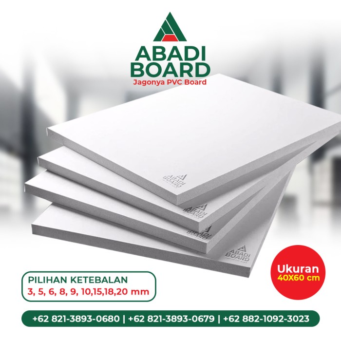 Jual Abadi PVC Board/PVC foam Board 18MM Ukuran 40x60 | Shopee Indonesia