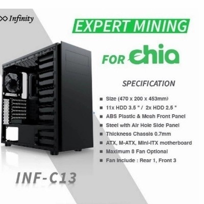 Jual Casing PC Infinity C13 Full Tower Include 4 fan - Case server ...