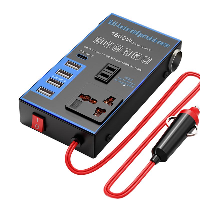Jual IMPORT CAR CONVERTER TO OUTLET PLUG 1500W USB CAR ADAPTER USB ...