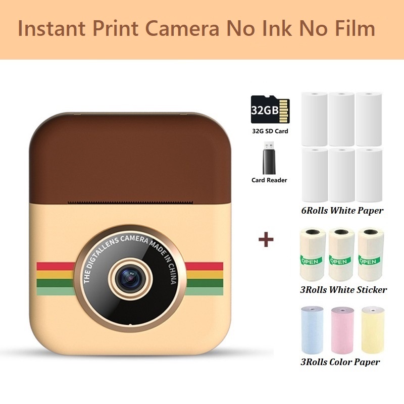 Jual Kids Toy Instant Print Camera Mini Digital Camera With Hd Video ...
