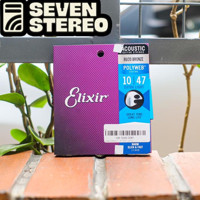 Jual ELIXIR 11000 POLYWEB 10-47 GUITAR ACOUSTIC STRING - SENAR ELIXIR ...