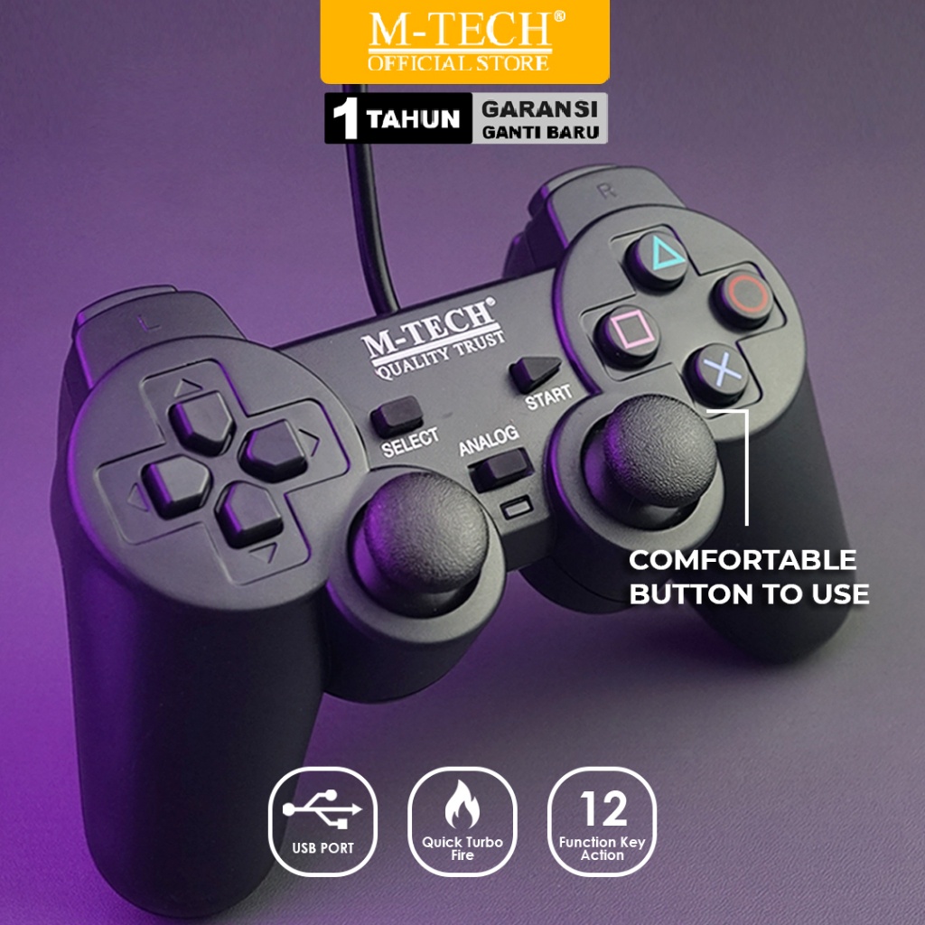 Jual MTECH Stick Gamepad Single Getar USB Joystick PC ORIGINAL | Shopee ...