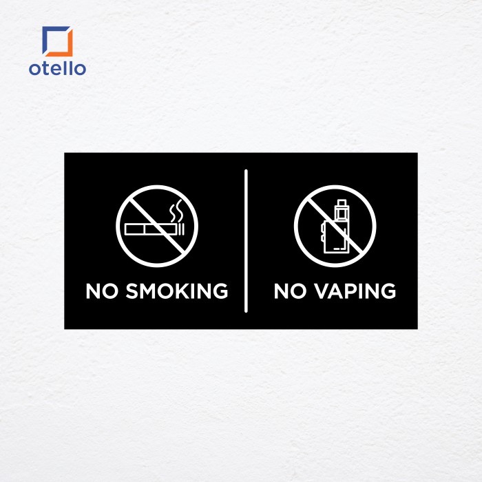 Jual No Smoking No Vaping Sign Board Akrilik Print Signage Acrylic ...