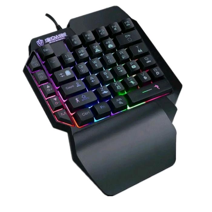 Jual Keyboard One Hand Sf6 Wired Gaming Keypad With Lampu Led Rgb ...