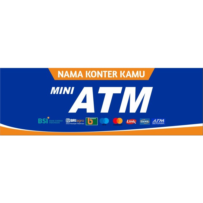Jual STIKER VINYL ETALASE MINI ATM ( CUSTOM NAMA KONTER ) | Shopee ...