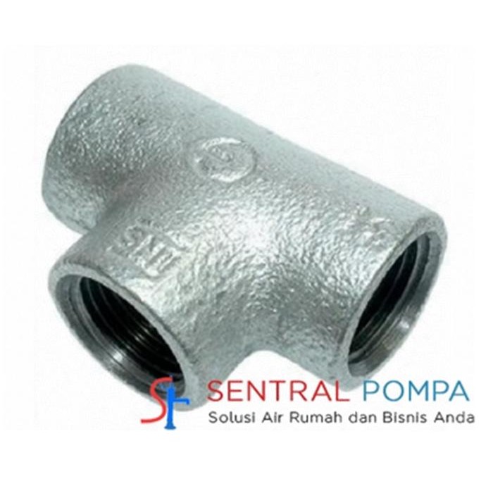 Jual Tee Galvanis 2 Inch T Sambungan Pipa Besi Fitting 2