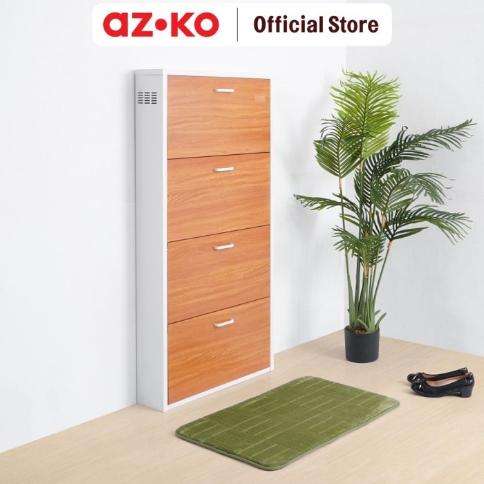 Jual AZKO Stora Kabinet Sepatu 4 Tingkat - Cokelat Organizer Sandal Dan ...