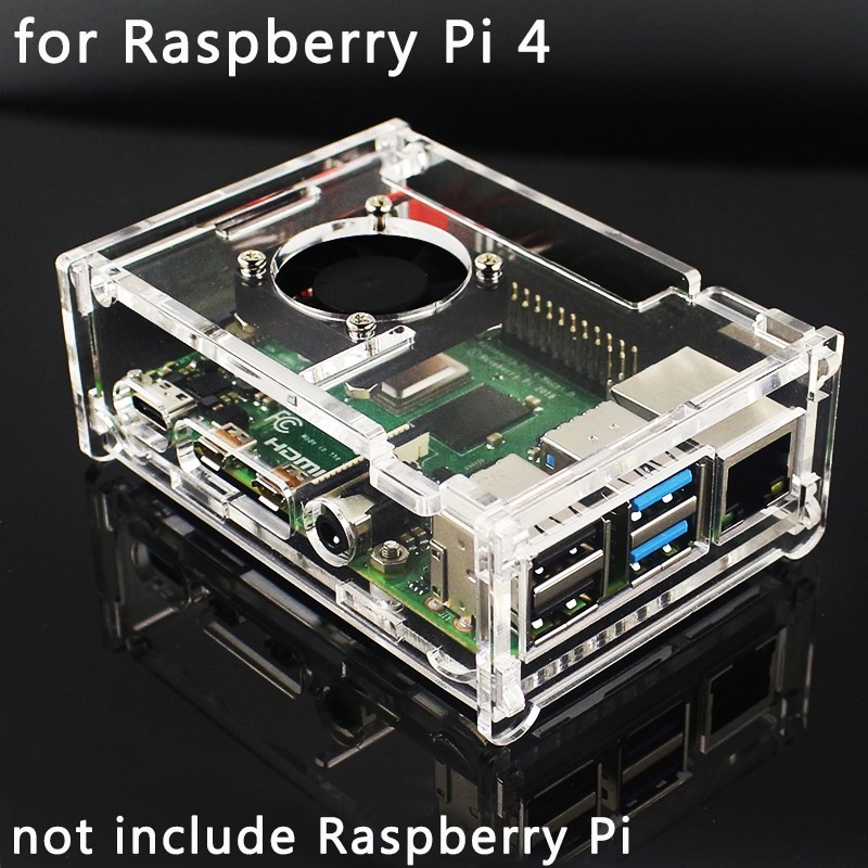 Jual IMPORT Acrylic Case for Raspberry Pi 4 Model B Transparent Case ...