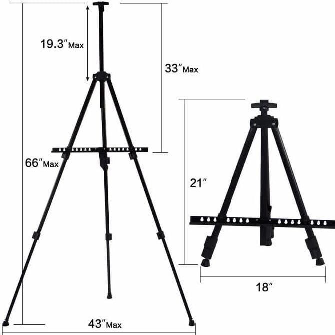 Jual Stand Holder Easel Besi Tripod Papan Lukisan Standing Frame Foto ...