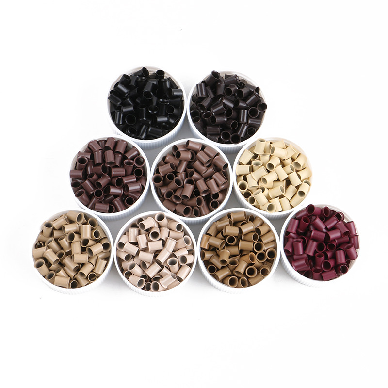 Jual 500 Pcs/Bottle 4.0X3.6X6Mm Flare Euro Lock Copper Tubes Micro ...