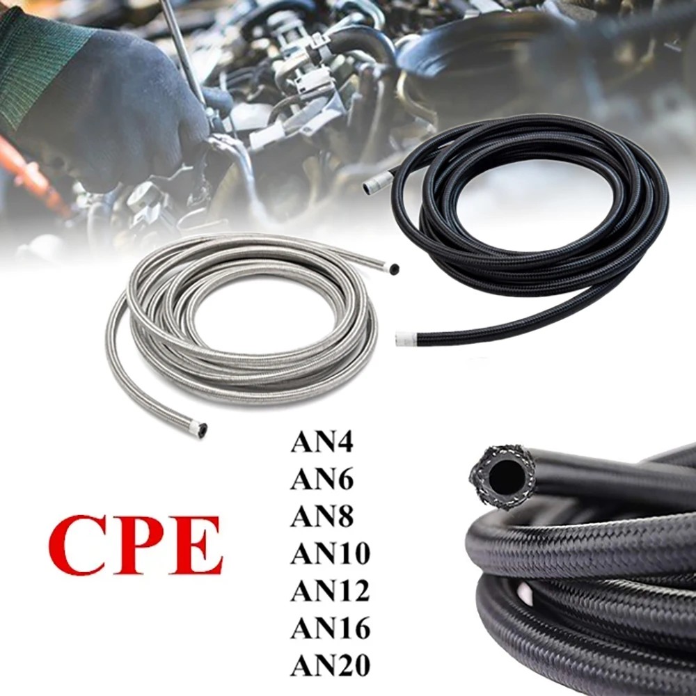Jual AN4 AN6 AN8 AN10 AN12 AN16 AN20 Universal Car Fuel Hose Oil Gas ...
