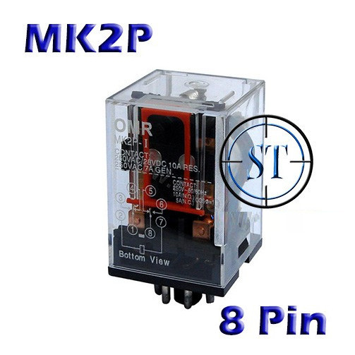 Jual [YE] Relay MK2P-1 Ac 220V 10A MK2P 8 Pin 8 Kaki Bulat 10A General ...
