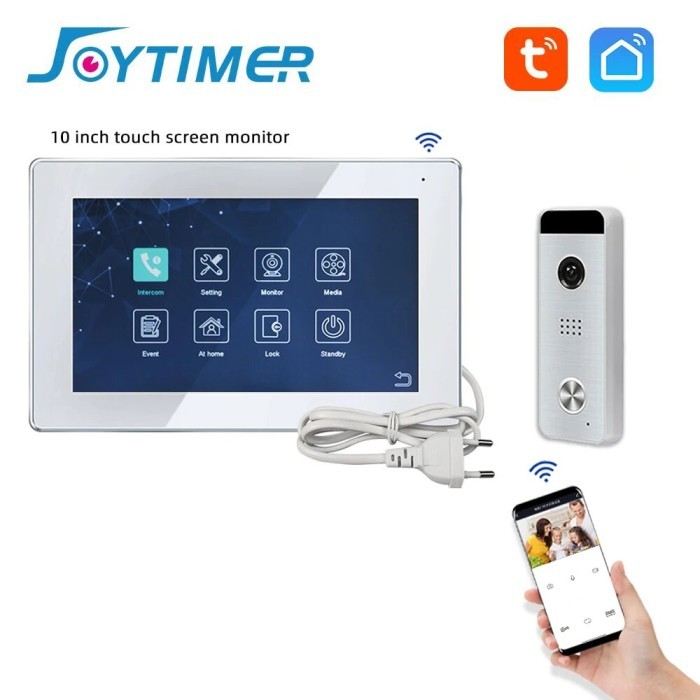 Jual Joytimer 10 Inch Tuya WiFI Smart Video Door Phone Video Intercom ...