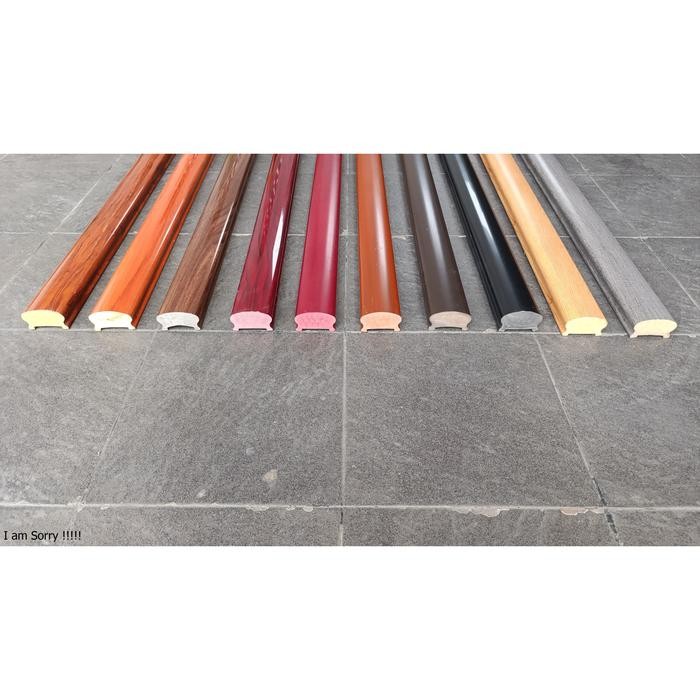 Jual P : 2m Pegangan tangga / hand railing Pvc / warna coklat tua serat ...