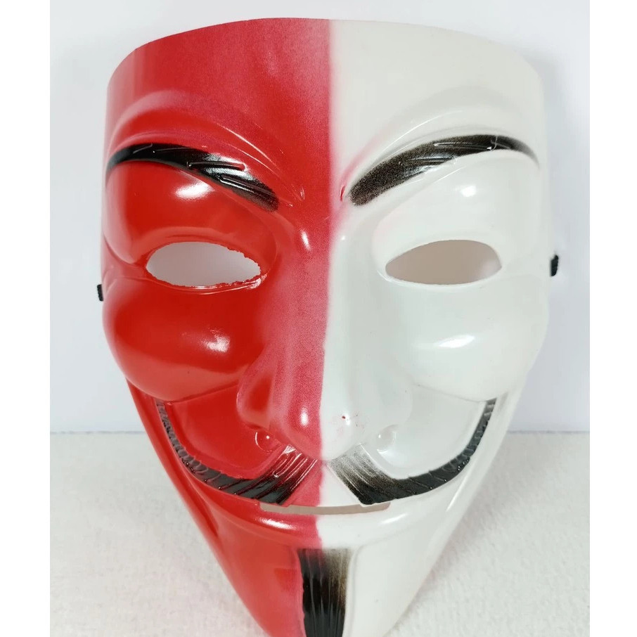 Jual anounymous topeng hacker merah putih anonymous vendetta / topeng ...