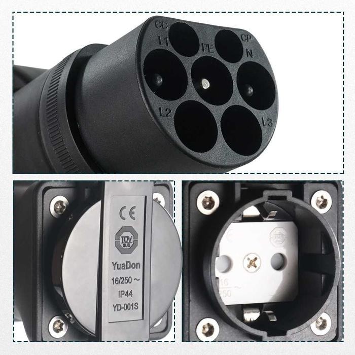 Jual Converter Adaptor Charger Spklu Motor Listrik Type 2 Male To ...