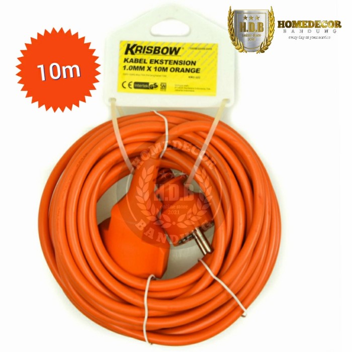 Jual Krisbow Kabel Ekstensi 10 Mtr / extension cable roll / kabel ...