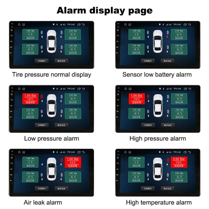 Jual New Tpms Utk Headunit Android Dgn 4 Sensor Sistem Alarm Usb ...