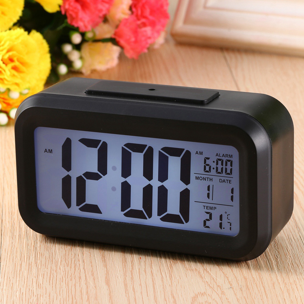Jual Battery Clock Calendar Temperature LED Clock LED Backlight Digital ...