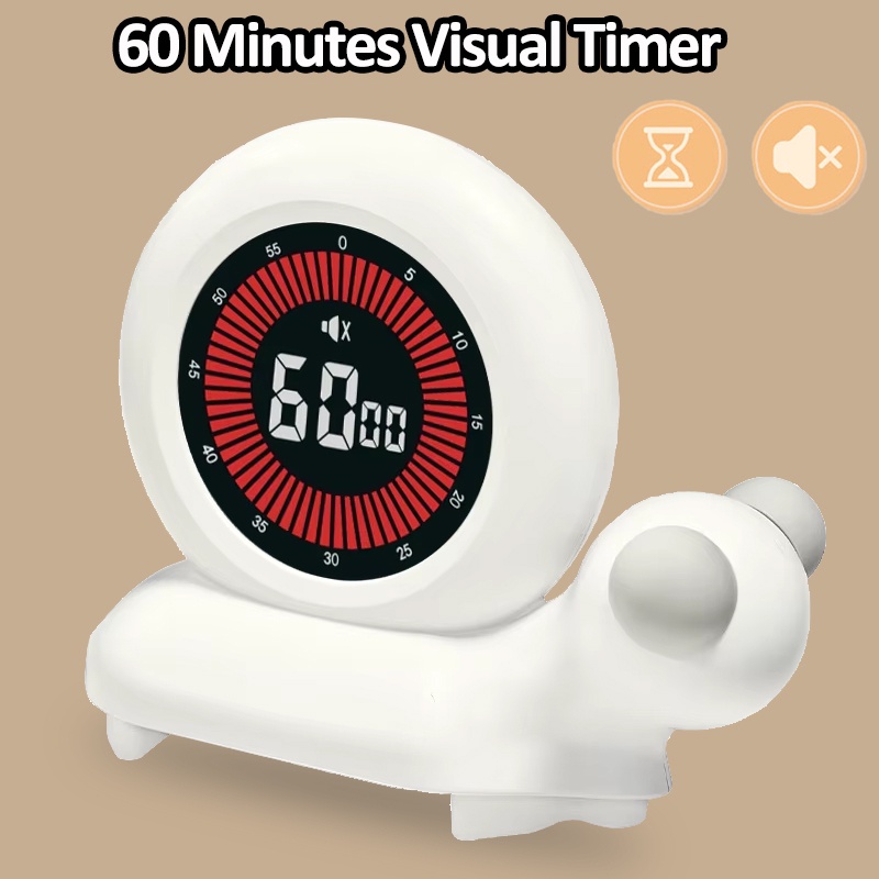 Jual 60 Minutes Visual Analog Timer Cute Silent Rotary Timer Kitchen ...